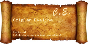 Cziglan Evelina névjegykártya